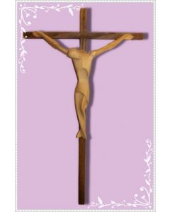 Crucifix en bois stylisé