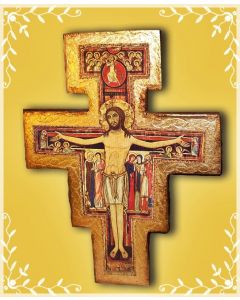 Wooden St. Damiano crucifix